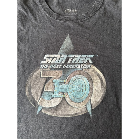 Star Trek The Next Generation 30th Anniversary Mens 2XL‎ Black T Shirt - Picture 2 of 5